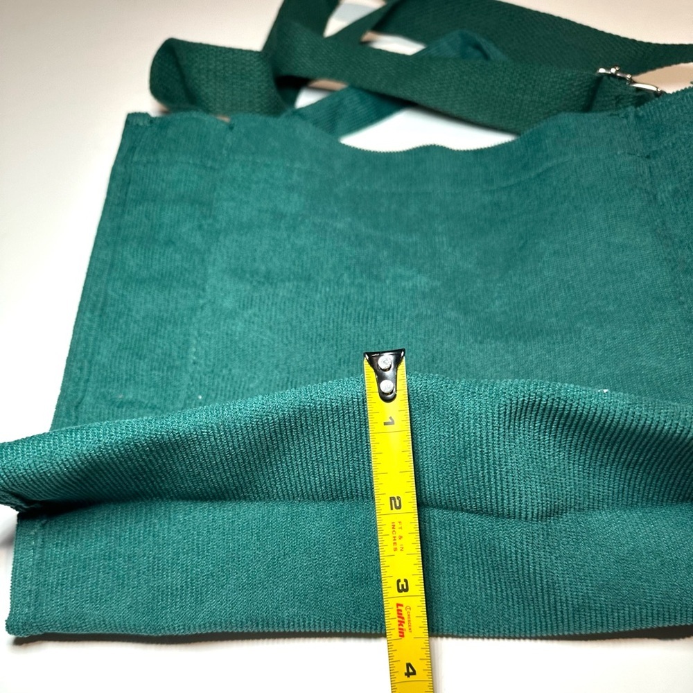 LETU Green Corduroy Tote Bag Adjustable Shoulder Strap Carry Strap Travel Bag - Picture 15 of 16